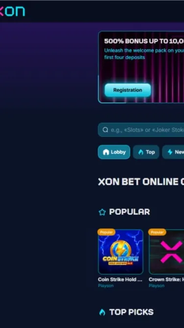 Xon.Bet Screenshot